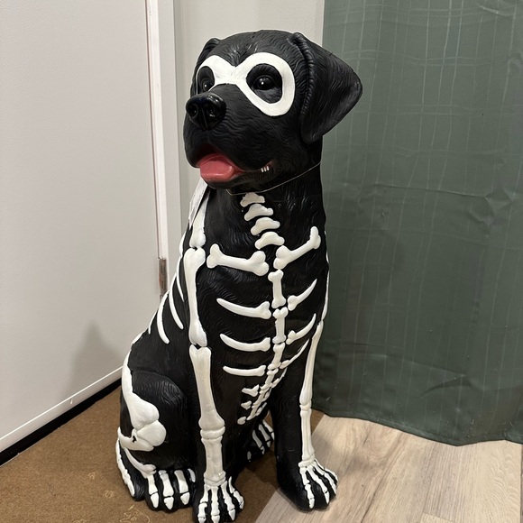 Black Lab Halloween Dog Blow Mold 2024 Home Depot Labrador 2.5 Ft Glow in Dark - Picture 1 of 4